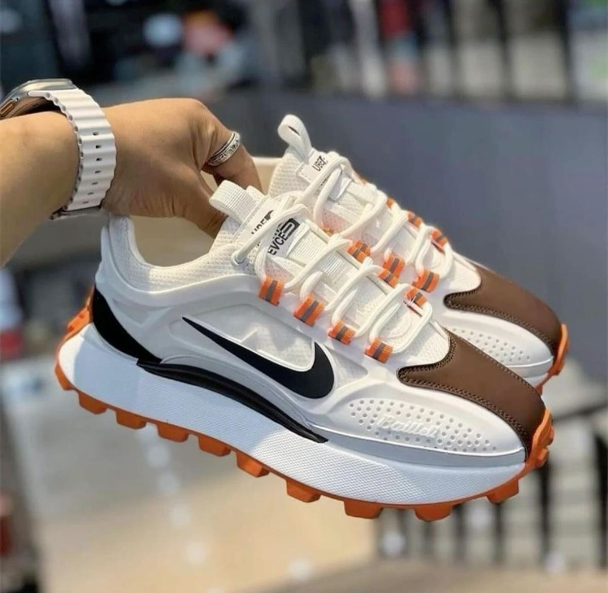 Tenis Nike Balleli Blanco Naranja Unisex