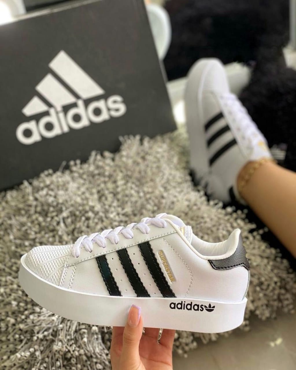 Tenis Super Star Alto Dama