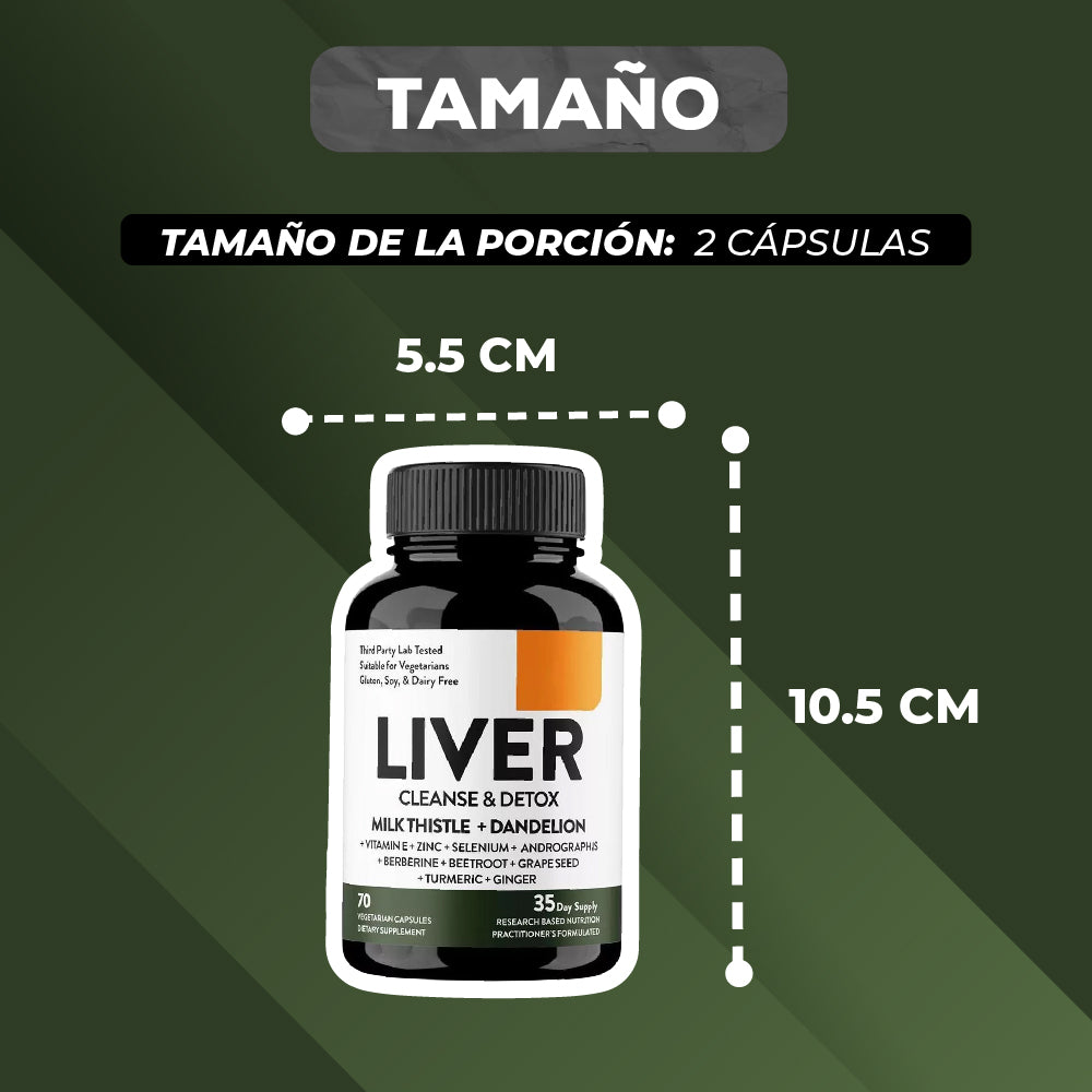Liver Cleanse & Detox- Suplemento para Desintoxicar y Limpiar el Hígado